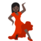 Woman Dancing - Black emoji on Google